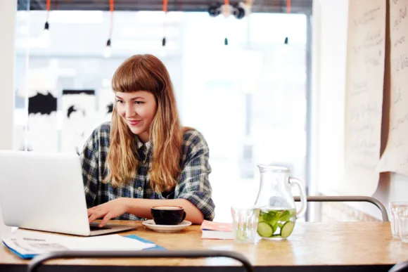 Student on laptop